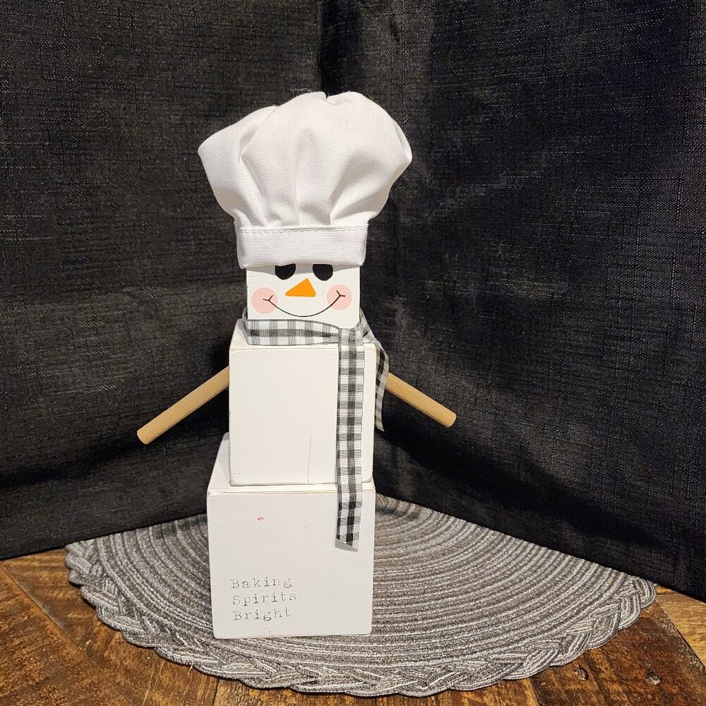 Snowman Baker Decor, Christmas Decor, Holiday Decor, Snowman